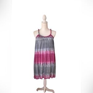 NaPua Collection Honolulu Pink and Blue Tie Dye Dress Cover Up